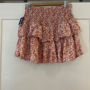 Marshalls salmon floral skirt